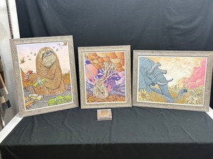 Lot of 4 Pencil Signed Chuck U Framed Prints