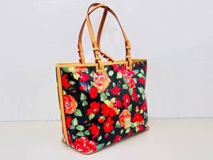 Authentic Dooney &amp Bourke Rose Garden Bloom PVC Shopping Tote Bag
