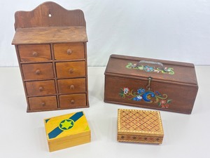 Lot of Antique etc. Wood Boxes