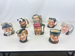 Lot of 8 LARGE 7.5 etc. Royal Doulton Mugs