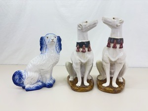 3 Ceramic Dogs