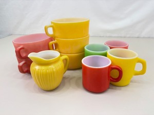 Lot of Colored Anchor Hocking and Fire King MCM Glass Dishes