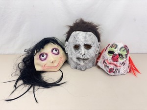 Lot of 3 Rubber Halloween Masks