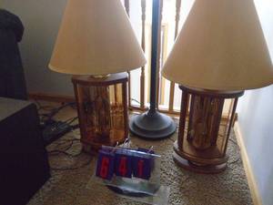 Pair of lamps. As shown.. CASH ON SITE ONLY. PICKUP IS TUESDAY MAY 26TH FROM 11 AM TO 4 PM ONLY. THERE IS NO OTHER OPPORTUNITY TO PICK UP YOUR ITEM THAN THIS TIME & REGARDLESS WHAT THE SCHEDULE STATES.