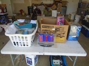 Laundry baskets & boxes of assorted. As shown. Entry bench setee. As shown. CASH ON SITE ONLY. PICKUP IS TUESDAY MAY 26TH FROM 11 AM TO 4 PM ONLY. THERE IS NO OTHER OPPORTUNITY TO PICK UP YOUR ITEM THAN THIS TIME & REGARDLESS WHAT THE SCHEDULE STATES.
