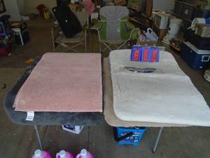 New rugs. As shown. CASH ON SITE ONLY. PICKUP IS TUESDAY MAY 26TH FROM 11 AM TO 4 PM ONLY. THERE IS NO OTHER OPPORTUNITY TO PICK UP YOUR TIEM THAN THIS TIME & REGARDLESS WHAT THE SCHEDULE STATES.