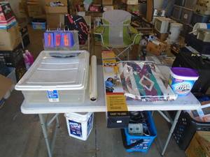 Oxy Clean, dryer vent brushes & blanket. As shown. CASH ON SITE ONLY. PICKUP IS TUESDAY MAY 26TH FROM 11 AM TO 4 PM ONLY. THERE IS NO OTHER OPPORTUNITY TO PICK UP YOUR ITEM THAN THIS TIME & REGARDLESS WHAT THE SCHEDULE STATES.