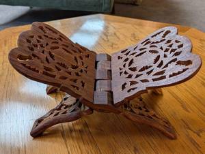 Carved Wooden Book Stand
