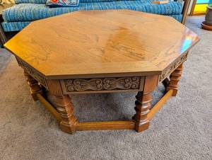 Octagonal Wood Coffee Table