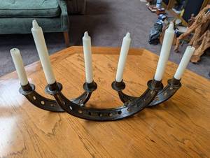 Six-Candle Metal Candelabra