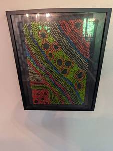 Framed Dot Painting Wall Art