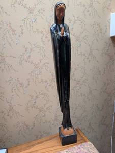Wood Carved Religious Figure Statue