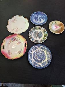 Assorted Bavarian, Royal Copenhagen & Souvenir Porcelain Plates (Lot of 6)