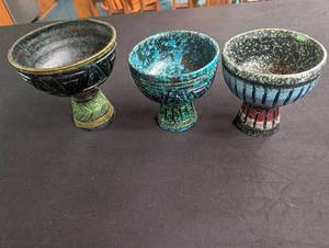 Decorative Pedestal Bowls (Lot of 3)