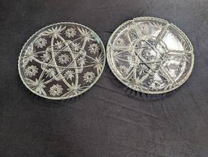 Mixed Pressed Glass Serving Pieces (Lot of 5)
