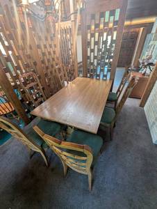 Oak Dining Table Set With 6 Chairs