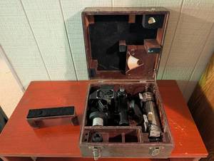 Vintage WWII Fairchild A-10 Aeronautical Bubble Sextant In Original Box
