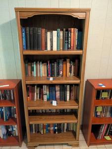 Oak Bookcase With Assorted Books