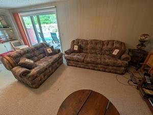 Matching 2-piece Sofa Set With Duck Pillows
