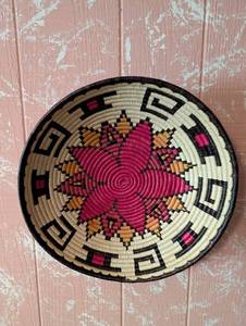 Handwoven Geometric Basket Bowl