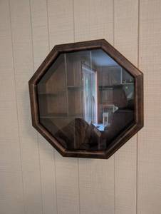 Octagonal Wood Wall Cabinet Shadow Box