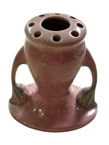 J5 - Roseville Tuscany Pink 66-5 Vintage Art Deco Flower Frog