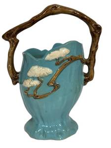 M4 - Antique Roseville Pottery Ming Tree Basket