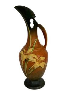 F1 - Vintage Roseville Zephyr Lily Pottery Tree Vase