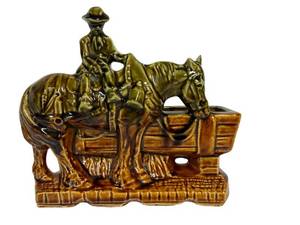 F1 - Vintage McCoy Cowboy Horse Figural Planter 1955
