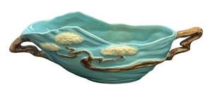 I6 - Vintage Roseville Pottery Ming Tree Console Bowl