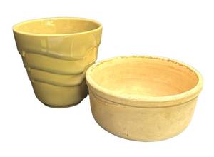 A4 - Vintage Roseville Florane Vase and Bowl Liner