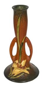 K5 - Vintage Roseville Pottery Zephyr Lily Vase