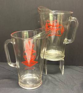 K5 - Vintage Miller Lite & Grain Belt Glass Pitchers