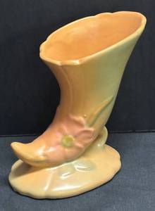 K3 - Vintage Weller Wild Rose Cornucopia Vase