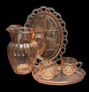 I5 - Vintage Pink Depression Glass Serving Pieces by Fostoria, Hocking, Imperial and More