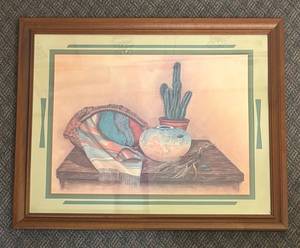 W - Western Style Cactus Print by Gail Brown