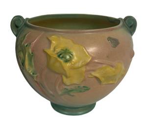 I4 - Vintage Roseville Poppy Jardiniere