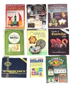 W - Collectible Glass Book Lot of 9 Price Guides & Identification Books