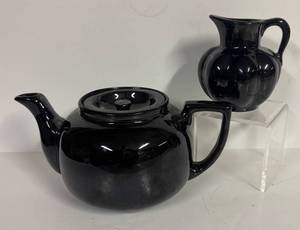 K2 - Vintage Roseville Teapot & Petite Pitcher Set