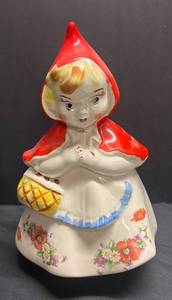 W - Vintage Hull Little Red Riding Hood Cookie Jar by Louise Bauer