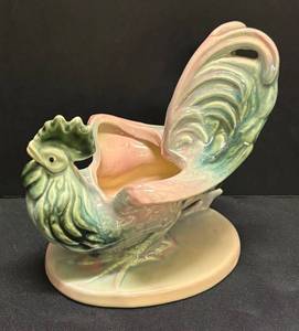 A1 - Vintage Hull Pottery Rooster Planter