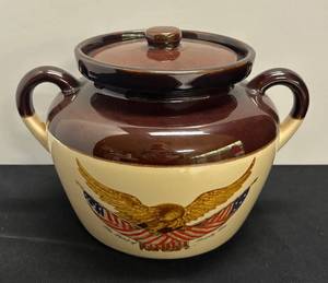 B3 - Vintage McCoy Spirit of 76 Stoneware Bean Pot