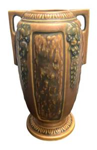 B5 - Vintage Roseville Florentine Double-Handle Vase