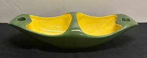 G6 - Vintage Red Wing Console Bowl with Candle Holder Designed by Belle Kogan