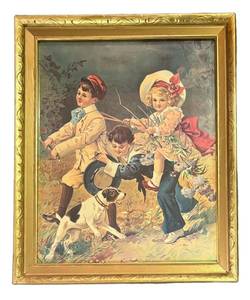 W - Vintage Victorian Print