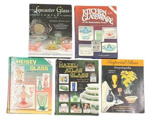 L4 - Collectables Books including Lancaster Glass Co, Hazel-Atlas Glass, Heisey Glass, Imperial Glass and More
