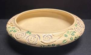 K6 - Vintage Roseville Velmoss Scroll Console Bowl