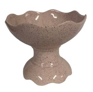 H5 - Vintage McCoy Speckled Pink Compote Planter