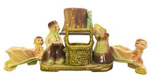 E4 - Vintage Shawnee & Morton Pottery Planters Mixed Lot of 4