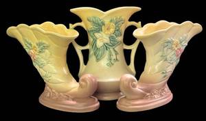 E2 - Vintage Hull Pottery Wild Flower Vases